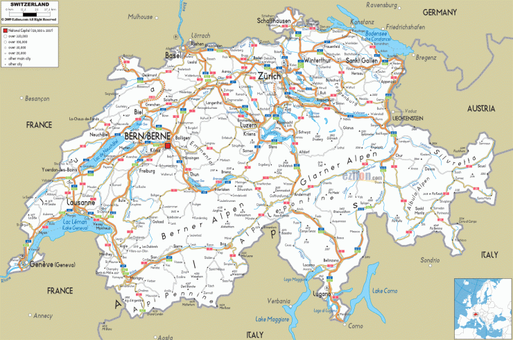 road-map-of-Switzerland